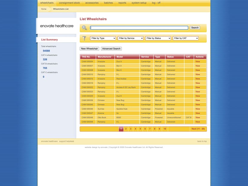 DGT Services Wheelchair Stock System